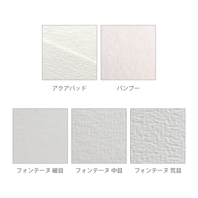 水彩紙5種 A4 アソートセット
