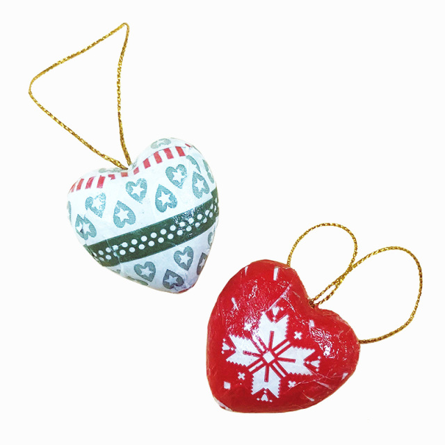 ペーパーマッシュ オーナメント ハート10個セット クオバディス