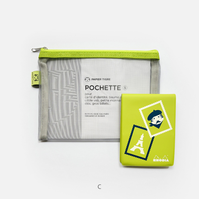 【公式ショップ限定】メッシュポーチS × ロディアカバー セリグラフィーセット/C