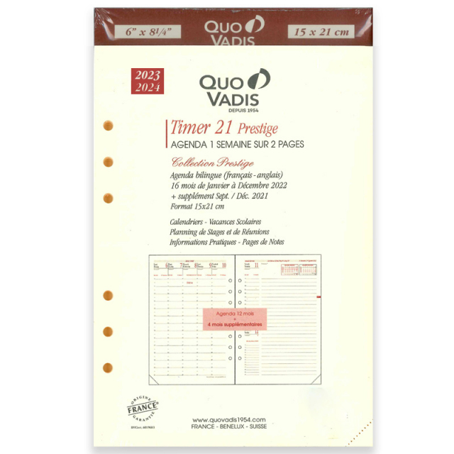 QUO VADIS クオバディス A5 システム手帳 TIMER21