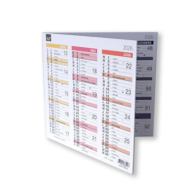 【2026年版】カレンダー　オリガミ　18x18cm