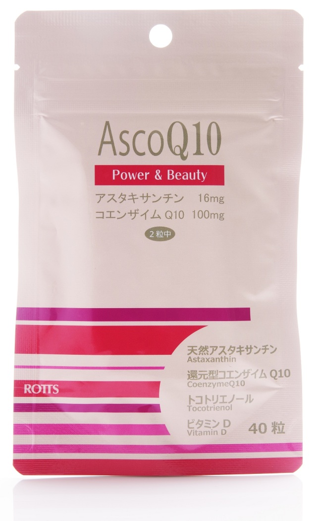 AscoQ10 (40粒入)　アスタキサンチン&還元型コエンザイムQ10【賞味期限:2026年6月】