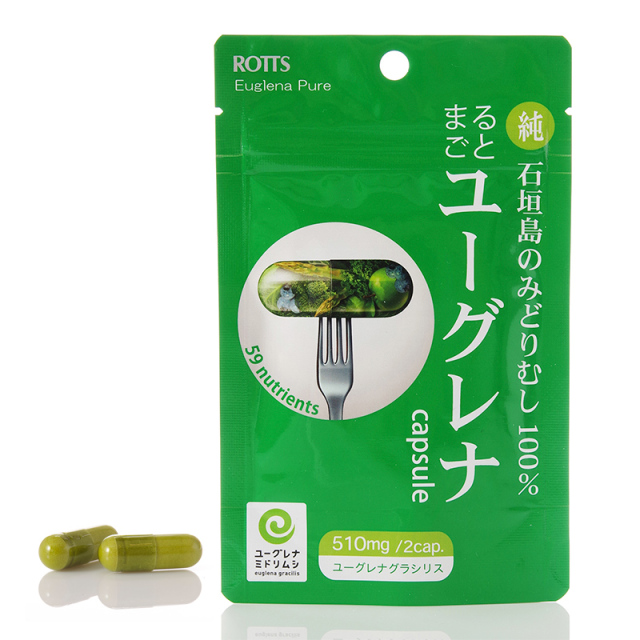 まるごとユーグレナ（30カプセル）　「純」石垣島のみどりむし100％【メール便発送・送料無料】