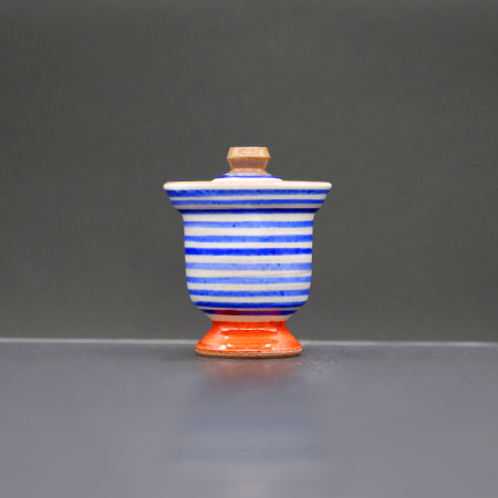 清水焼薬味入 青巻