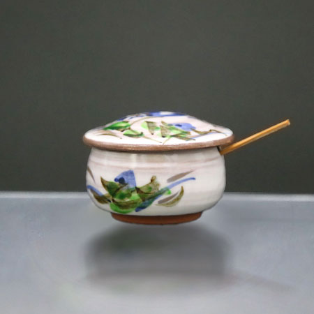 清水焼薬味入 桔梗の小