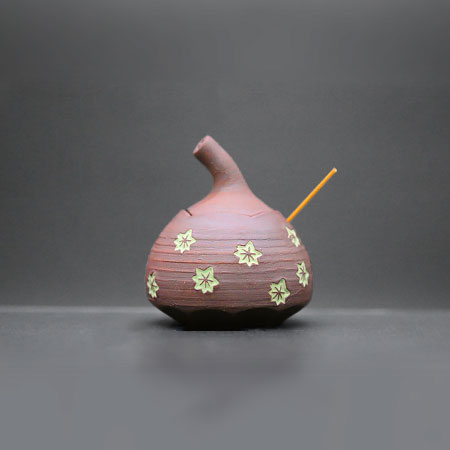 清水焼薬味入 焼〆もみじ