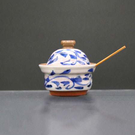 清水焼薬味入 鈴ゴス唐草