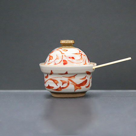 清水焼薬味入「鈴赤唐草」 選べる香辛料ギフト