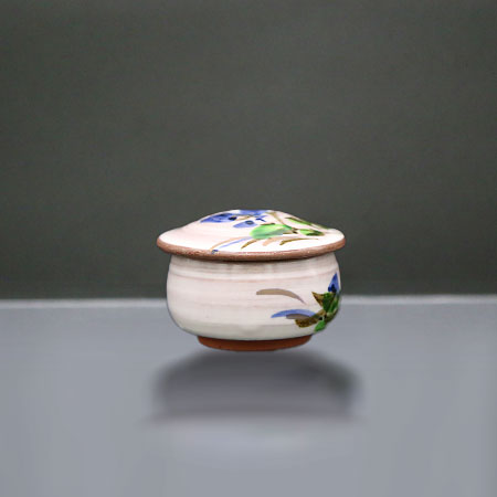 清水焼薬味入 桔梗の小