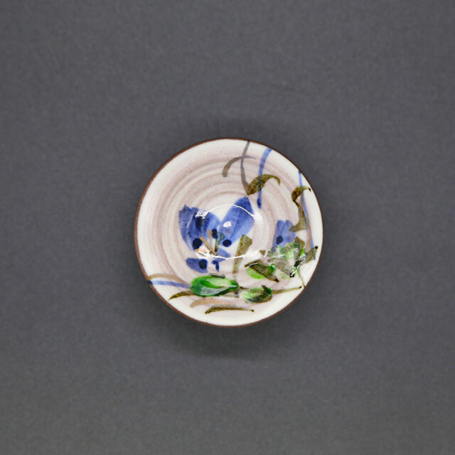 清水焼薬味入 桔梗の小