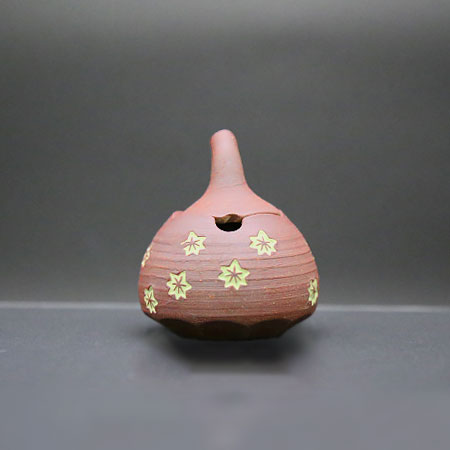 清水焼薬味入 焼〆もみじ