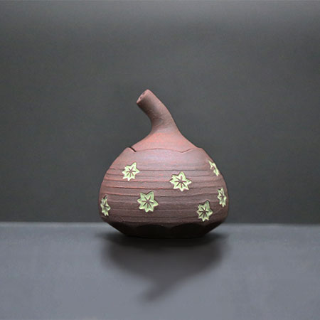 清水焼薬味入 焼〆もみじ