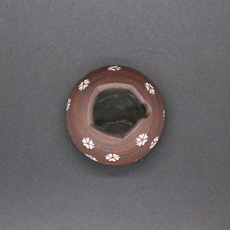 清水焼薬味入 焼〆さくら