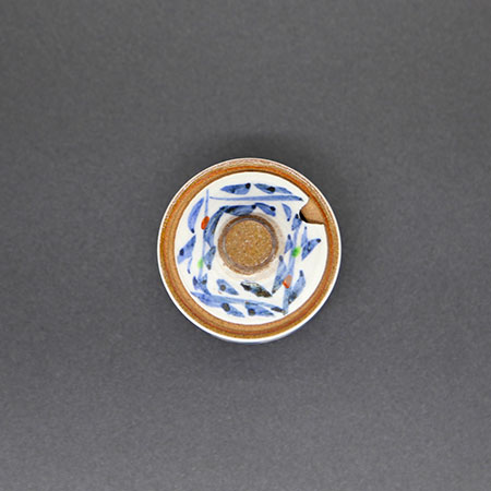 清水焼薬味入 ゴス唐草