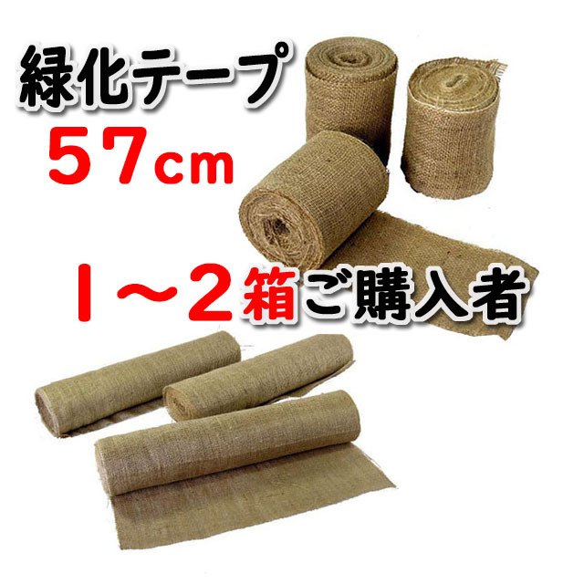 【緑化テープ ＃５７０】 ５７ｃｍ×２０ｍ 両耳ジュート掛 インド製 ９巻入/箱 １～２箱ご購入者　天然素材 造園資材