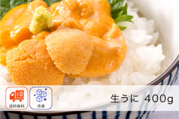生うに 無添加 400g (100g×4パック) ミョウバン不使用【冷凍】