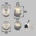 トステムセルバ[TOSTEM SELVA] URシリンダー刻印QDC-835・QDC18・QDC-19トステム交換用シリンダー 2個同一キーシャイングレー色