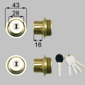 トステムセルバ[TOSTEM SELVA]SHOWA Wシリンダー刻印QDC-17・QDC-151・QDC-19トステム交換用シリンダー 2個同一キーゴールド色