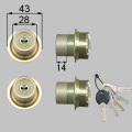 TOSTEM トステム アスティ DNシリンダー（MIWA PSシリンダー）シャイングレー (DDZZ-3002)  QDC-17・QDC-151・QDC-19 2個同一キー仕様