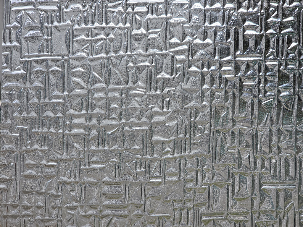 装飾板ガラス「アブストラクトX」（クリア） 4mm厚