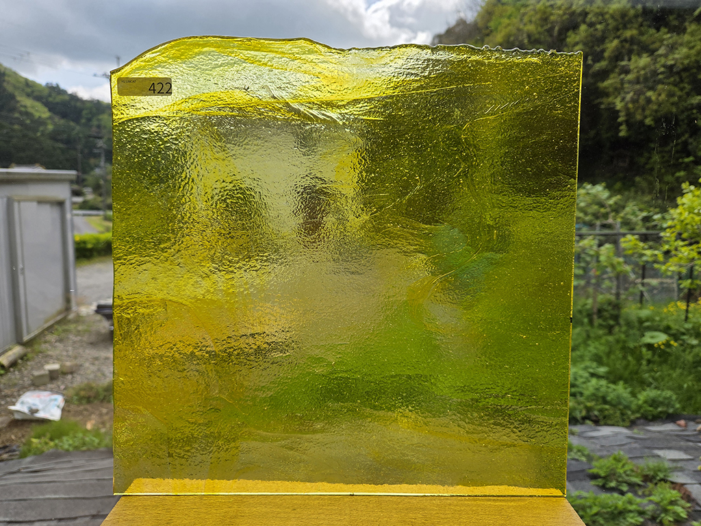 #422 YGアンキャット　イエロー　サイズ：約300ｘ300ｍｍ