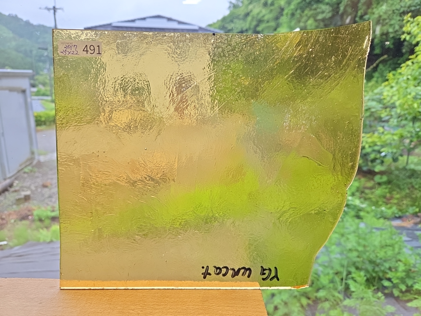 #491　YGアンキャット/アンバー　サイズ：約250ｘ220ｍｍ