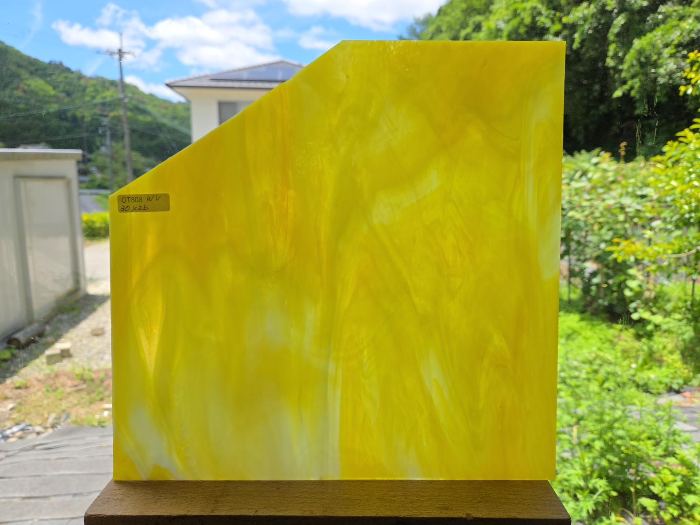 #808【OUTLET】ウィズマーク　イエロー・ホワイトウィスピー　サイズ：約300ｘ260ｍｍ