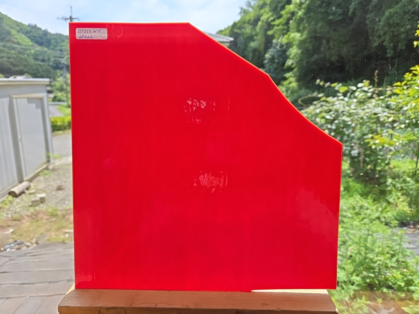 #819【OUTLET】ウィズマーク　オレンジレッド　サイズ：約300ｘ260ｍｍ