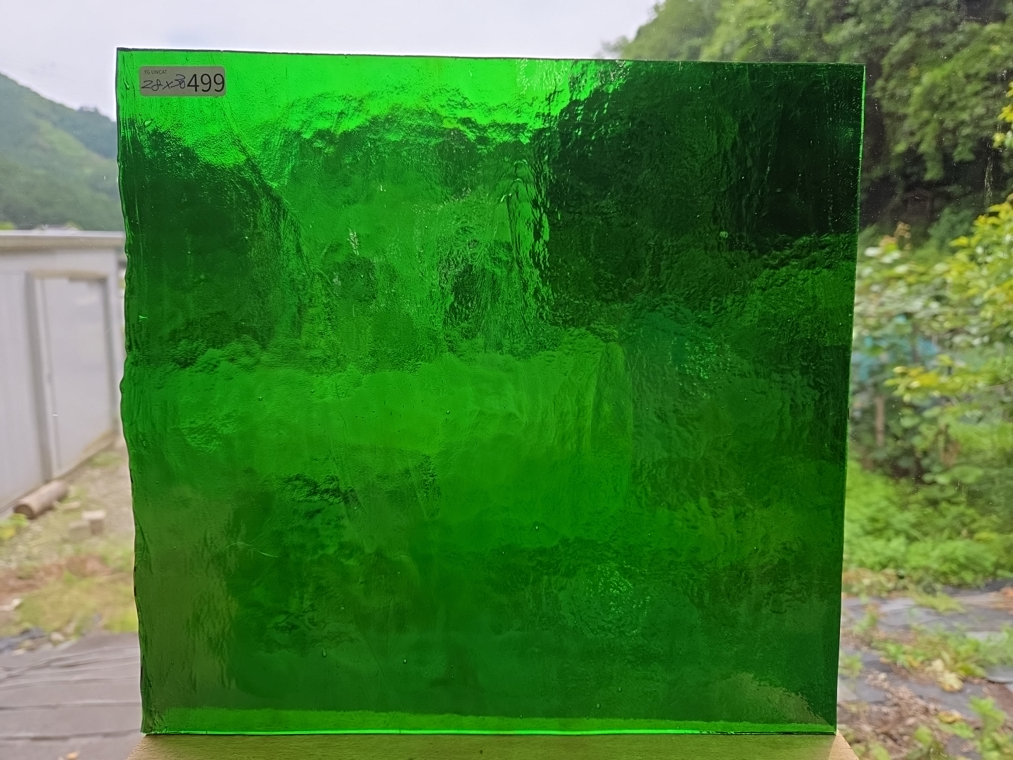 #499　YGアンキャット/グリーン　サイズ：約280ｘ300ｍｍ