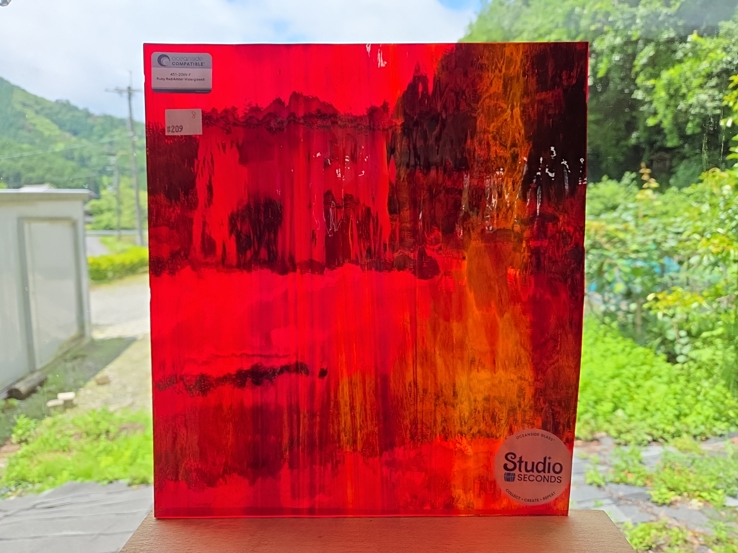OGTスペクトラム　451-20W-Fルビーレッド/アンバー ウォーター(COE96)　RP209