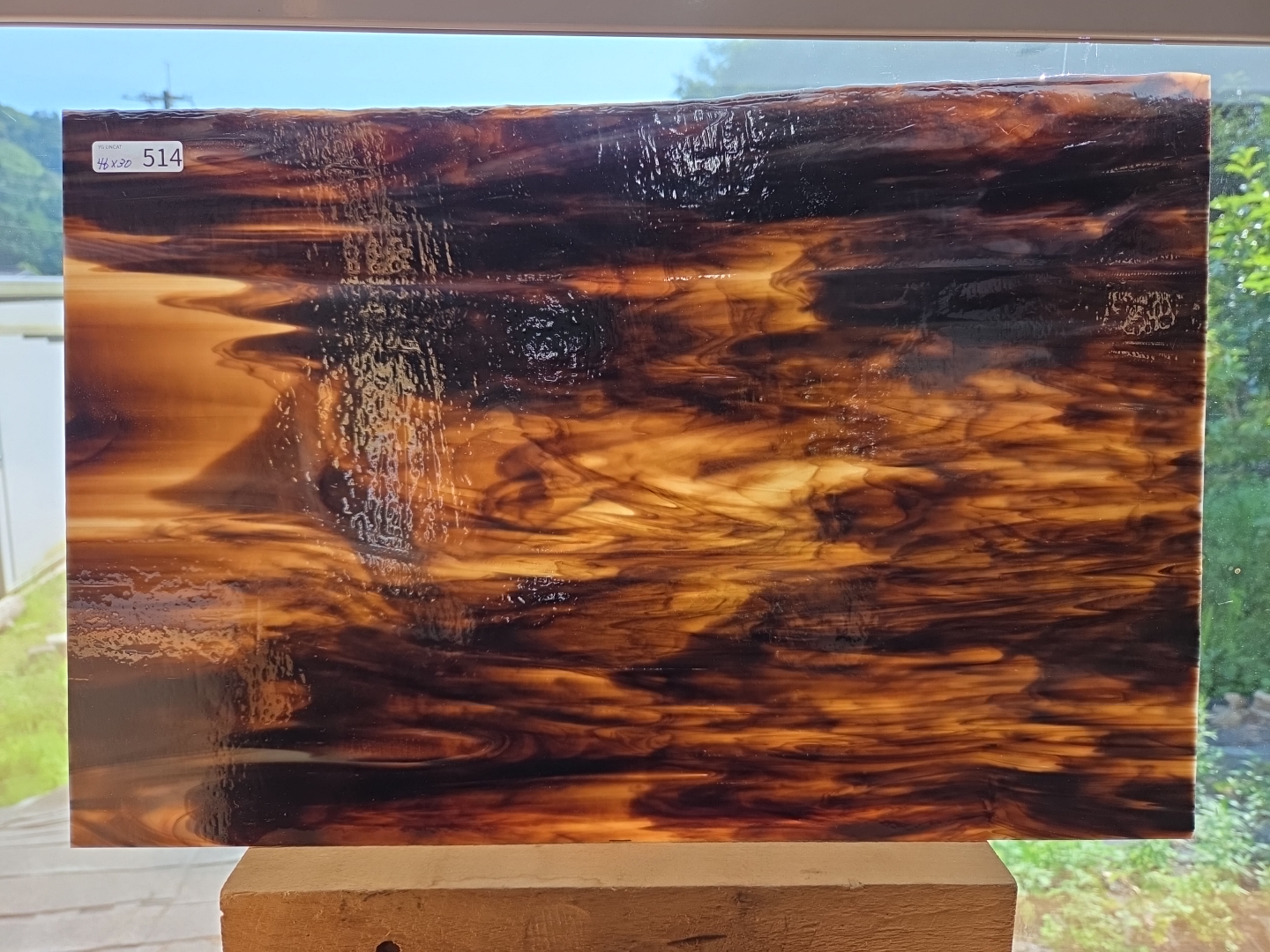 #514　YGアンキャット　ブラック/アイボリー/オレンジ　サイズ：約460ｘ300ｍｍ