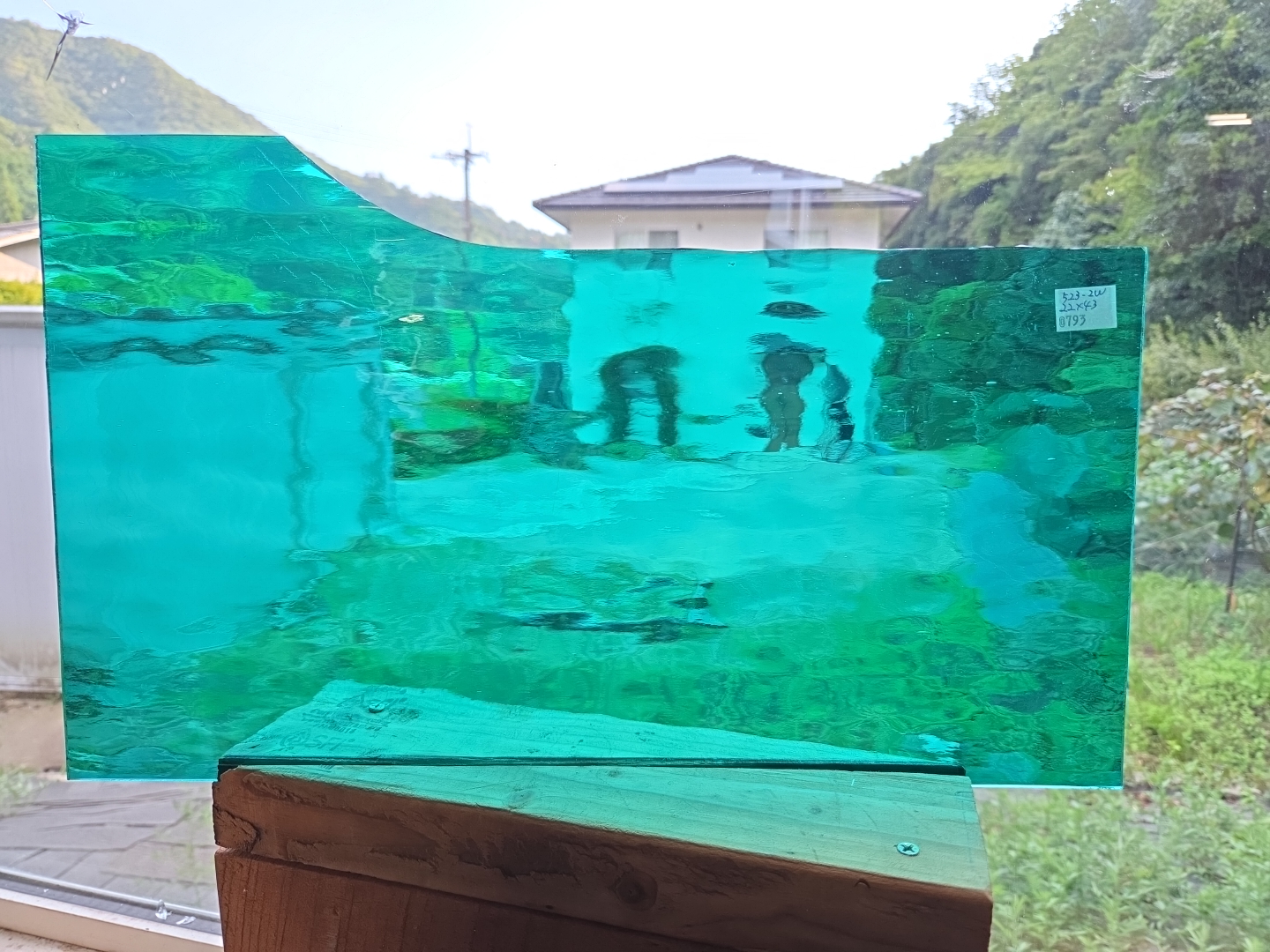 #793 スペクトラム523-2W/ティールグリーンウォーター　サイズ：約220ｘ430ｍｍ
