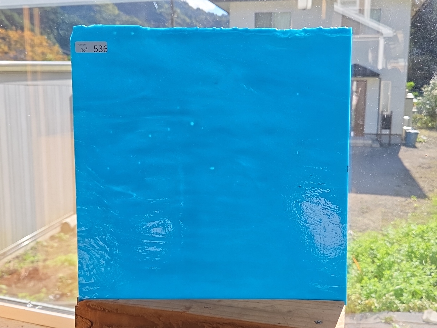 #536 YGアンキャット/ブルーOP　サイズ：約300ｘ300ｍｍ