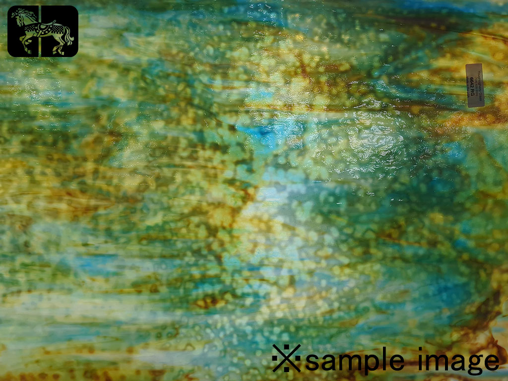 YG 6642RG ホワイトオパール、ターコイズ、グリーン、シルバーイエロー