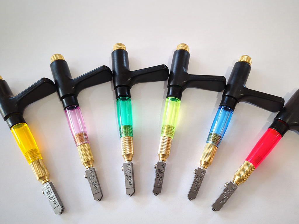 トーヨー　TC-21PR レインボー ガラスカッター《LP可》
