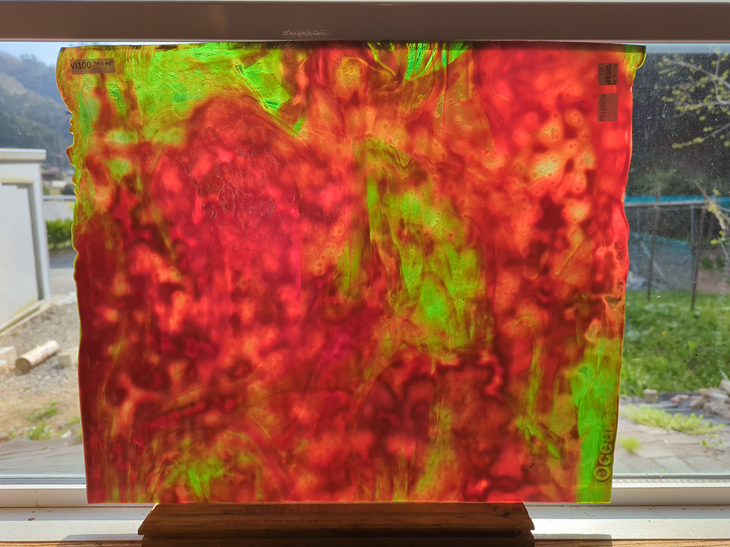 #100 OLDオセアナ611/グリーン・レッド  サイズ：約400ｘ480ｍｍ