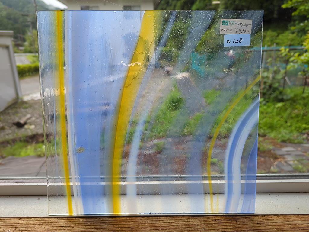 #128 フィッシャー/ブルー・ホワイト・イエロー  サイズ：約290ｘ280ｍｍ