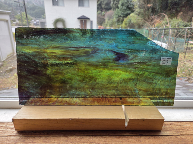 #394 ココモ/ブルー・グリーン・パープル　サイズ：約320ｘ160ｍｍ