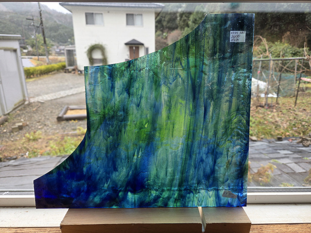 #395 ココモ/ブルー・グリーン　サイズ：約260ｘ300ｍｍ