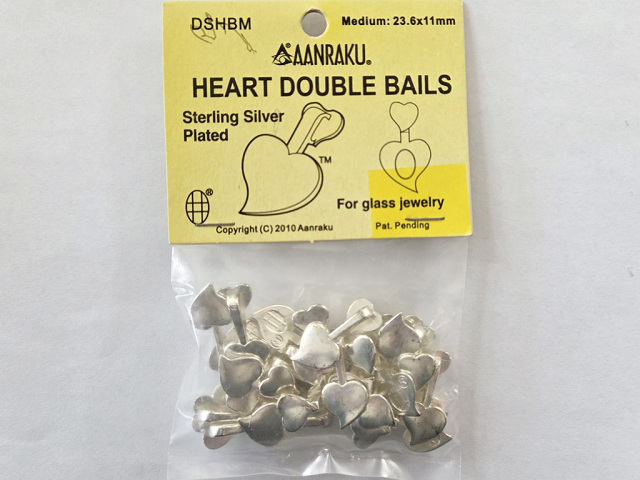 【OUTLET】アンラク　ペンダントベイル/ダブルハート　シルバー Mサイズ 【LPL可】