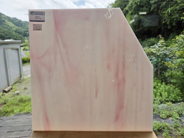 #212”サイズ:約280x300mm OGT395-1S-Fホワイト/ピンクウィスピー(COE96) RP212