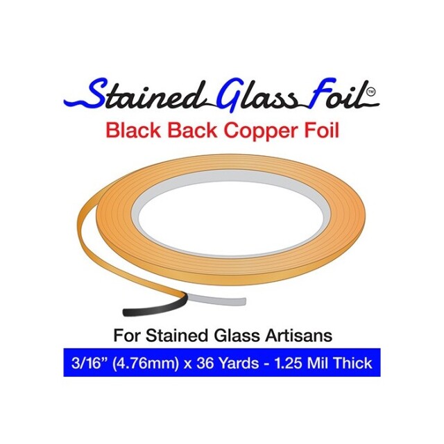 レインボーカパーテープ　3/16インチ（4.76mm）　ブラックバック【LPL可】