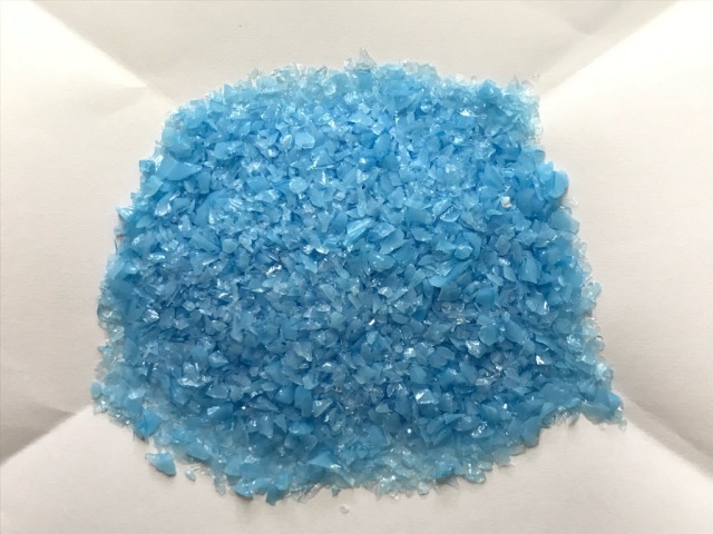 OGTフリット　F3-421-96(Riviera Blue Opal）100ｇ　膨張係数96《LP可》