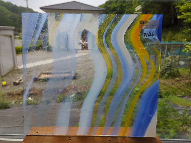 #126 フィッシャー/ブルー・ホワイト・イエロー  サイズ：約300ｘ270ｍｍ