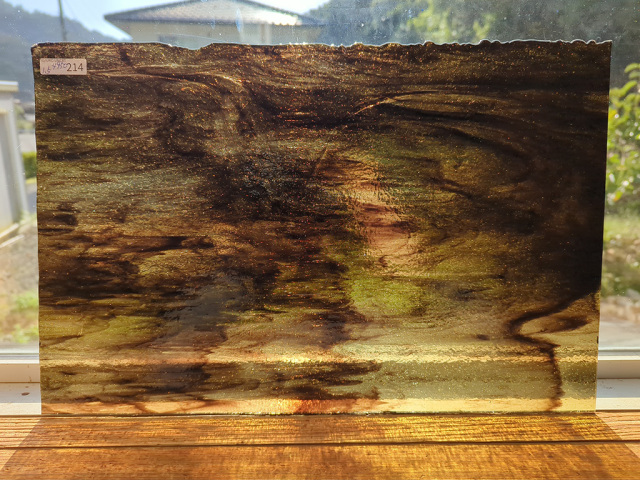 #214 YGアンキャット ペールグリーン・ブラウン/サイズ：約450ｘ300ｍｍ