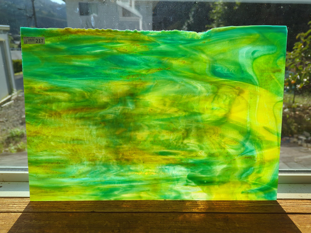 #217 YGアンキャット イエロー・ミントグリーン/サイズ：約450ｘ300ｍｍ