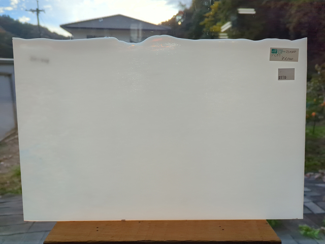 #170 ブルズアイ ホワイト 膨張係数90(COE90) サイズ：約250ｘ400ｍｍ