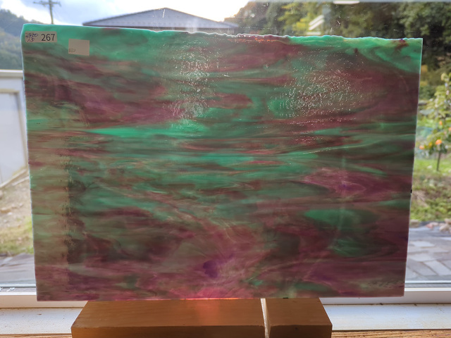 #267 YGアンキャット パープル・ミントグリーン/サイズ：約450ｘ300ｍｍ