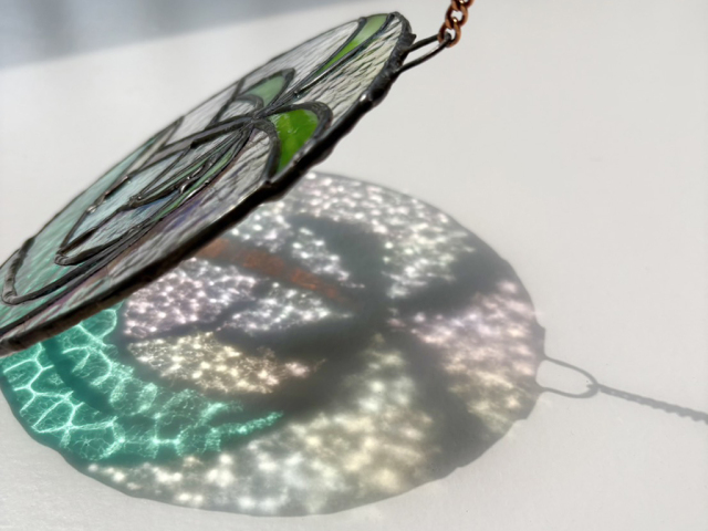 パームツリーのサンキャッチャー］ステンドグラス制作キット（ガラス＋