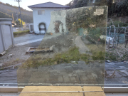 #597 スペクトラムペールアンバー　サイズ：約270ｘ240ｍｍ